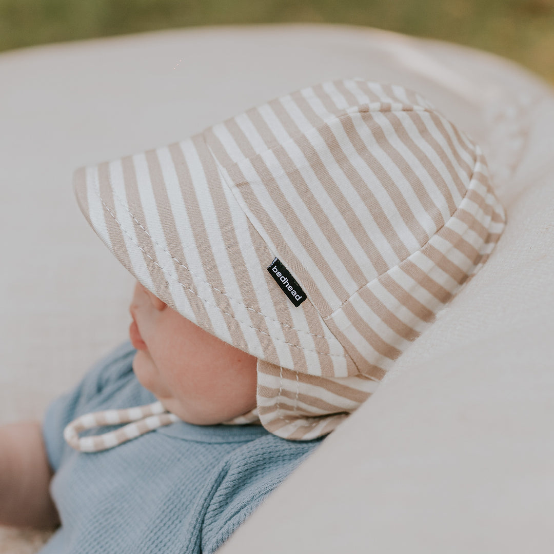 BEDHEAD BABY LEGIONNAIRE FLAP SUNHAT | NATURAL STRIPE