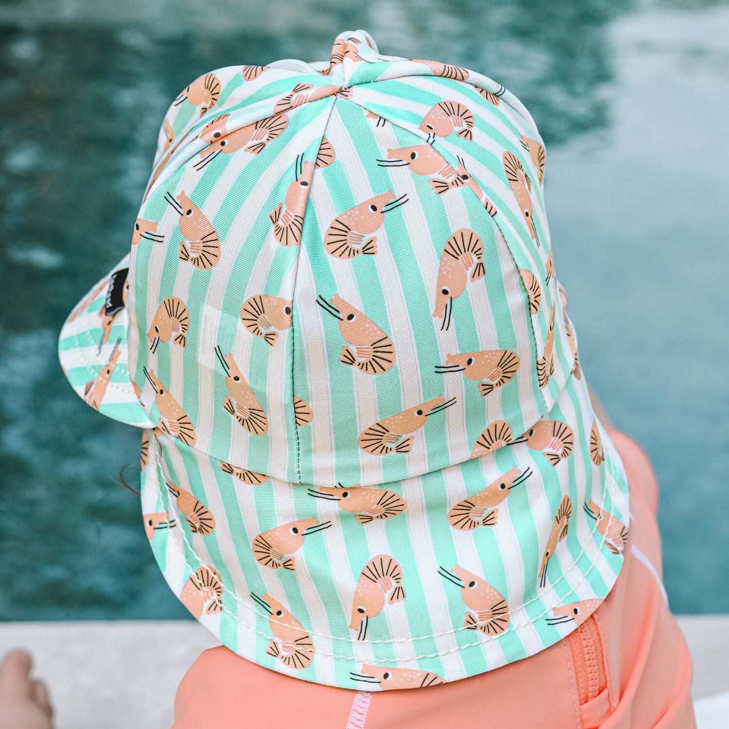 BEDHEAD SWIM LEGIONNAIRE FLAP BEACH HAT | SHRIMP