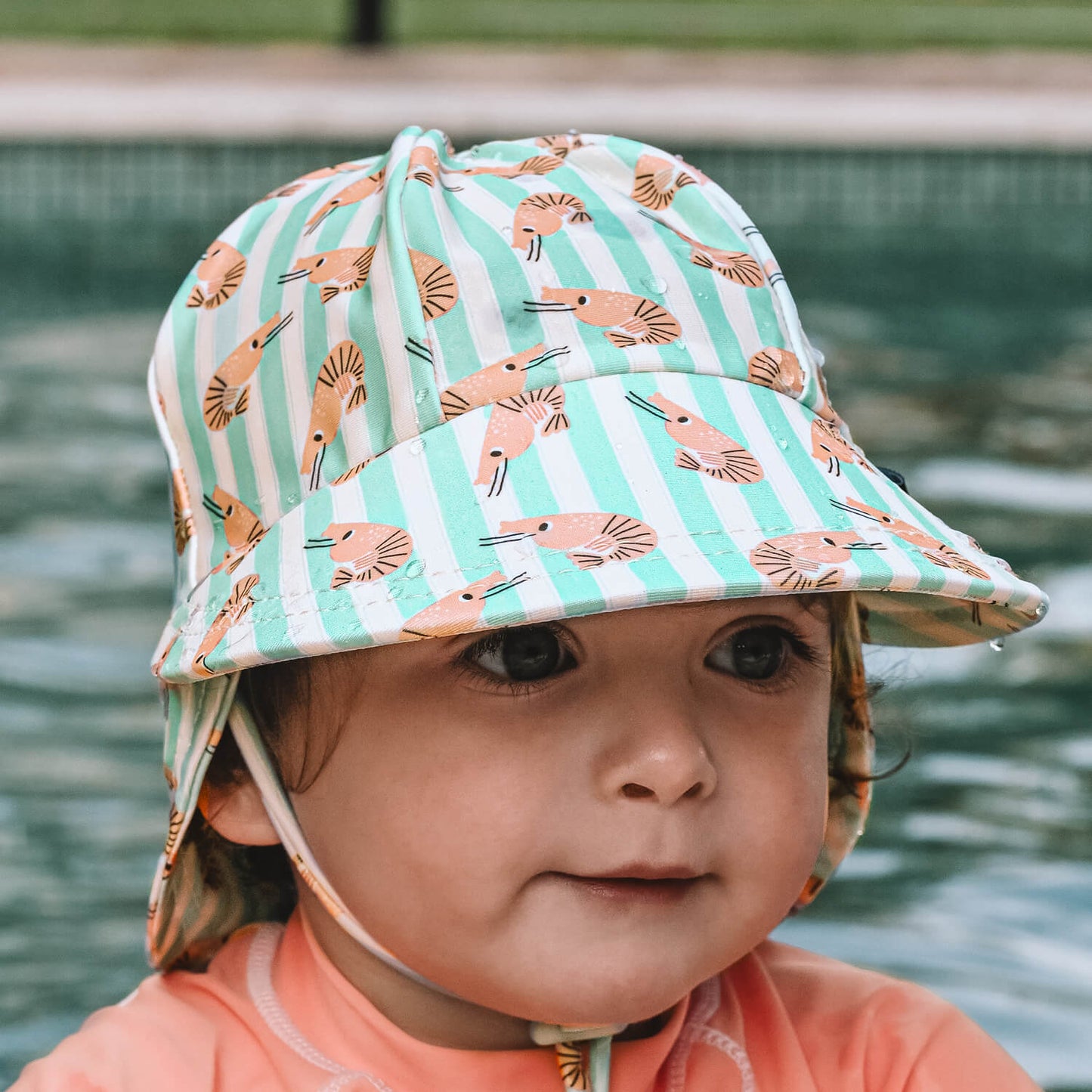 BEDHEAD SWIM LEGIONNAIRE FLAP BEACH HAT | SHRIMP