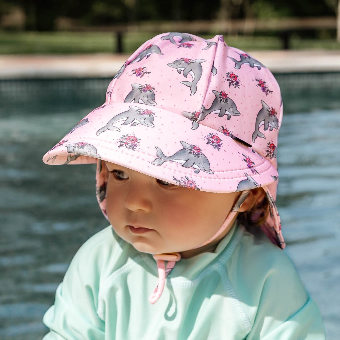 BEDHEAD SWIM LEGIONNAIRE FLAP BEACH HAT | DOLPHIN