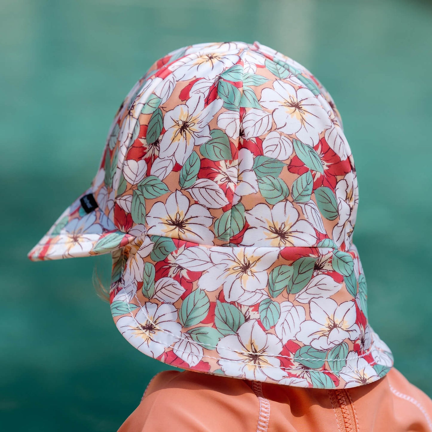 BEDHEAD SWIM LEGIONNAIRE FLAP BEACH HAT | HIBISCUS