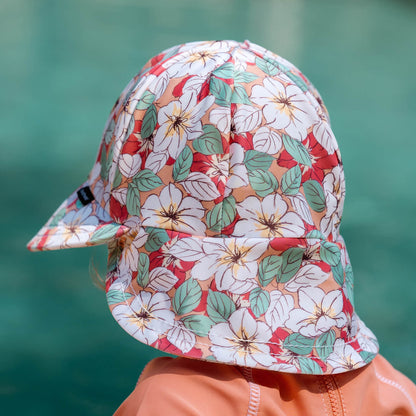 BEDHEAD SWIM LEGIONNAIRE FLAP BEACH HAT | HIBISCUS