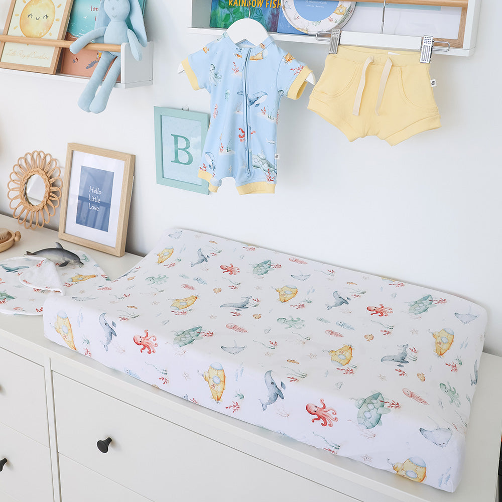 SNUGGLE HUNNY | FITTED BASSINET AND CHANGE PAD COVER | LITTLE SUBS