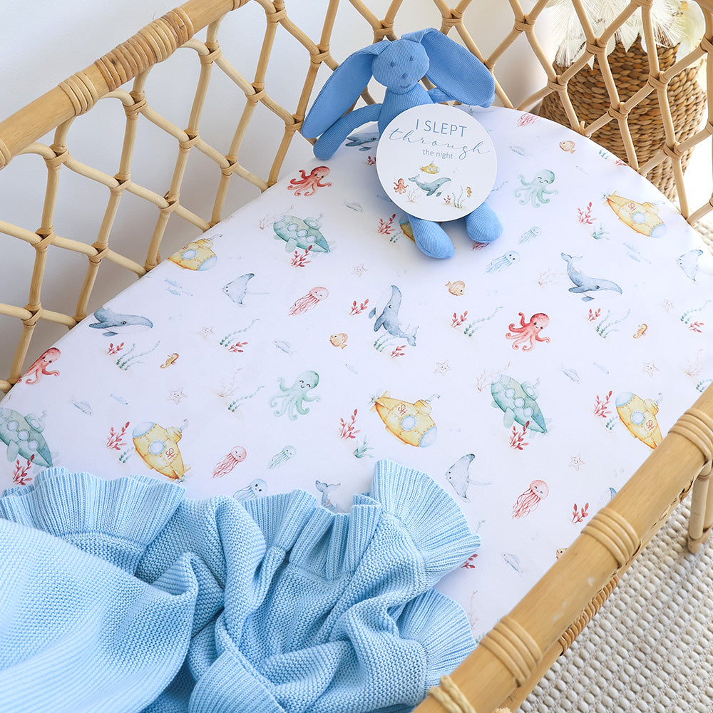 SNUGGLE HUNNY | FITTED BASSINET AND CHANGE PAD COVER | LITTLE SUBS
