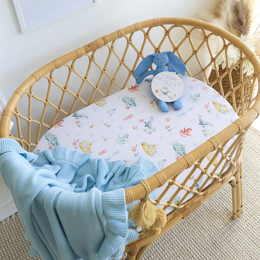 SNUGGLE HUNNY | FITTED BASSINET AND CHANGE PAD COVER | LITTLE SUBS