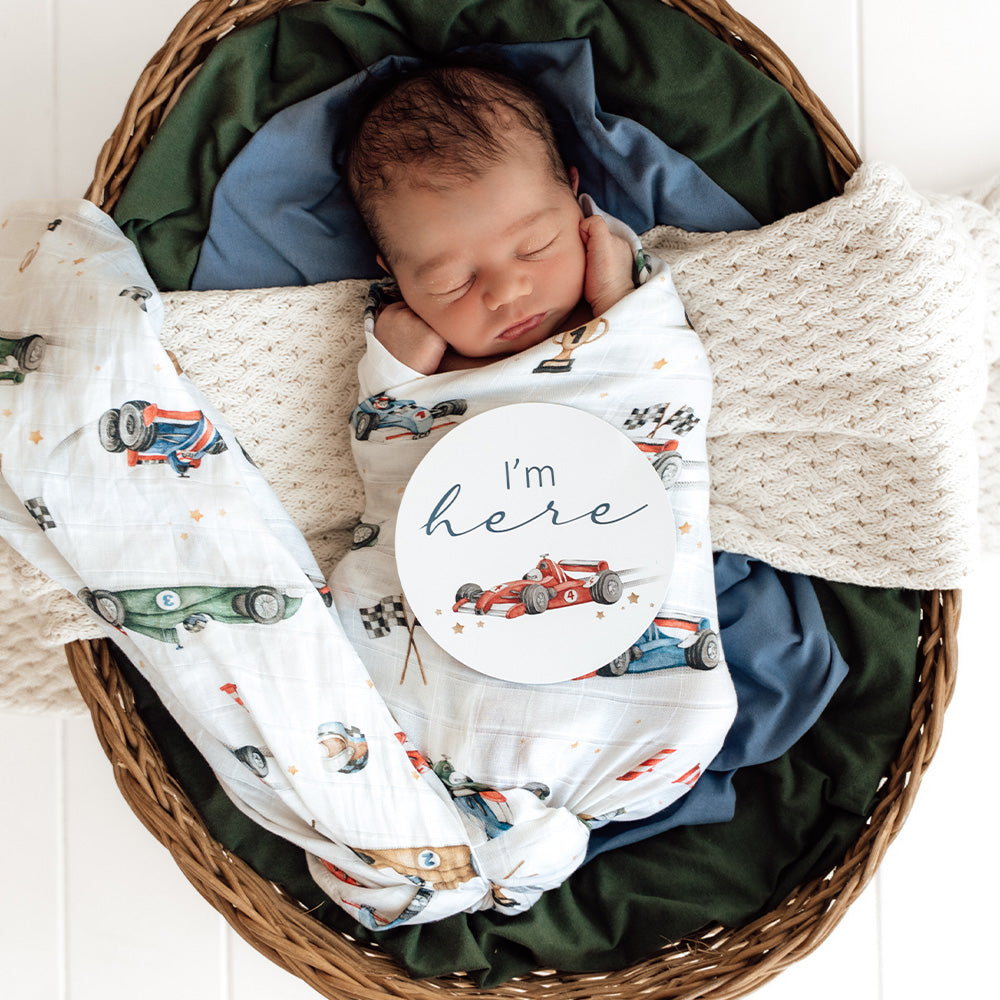 Snuggle Hunny Organic Cotton Muslin Wrap | Little Racers