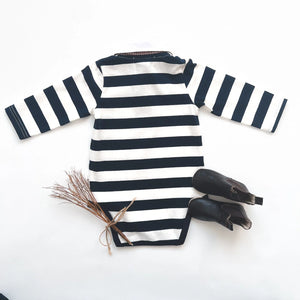 Love Henry Freddie Polo Romper - Navy Stripe