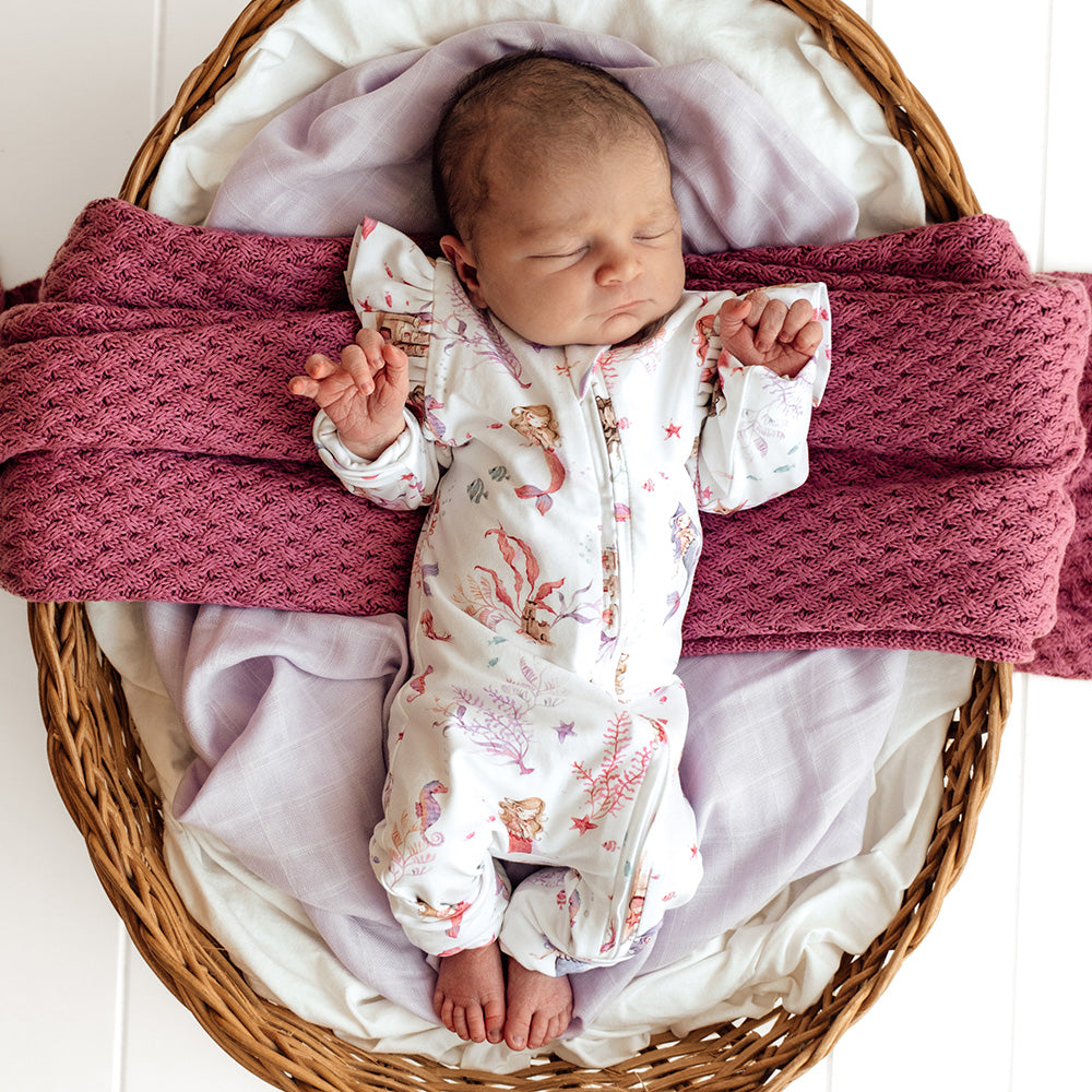 Snuggle Hunny Snugglesuit Convertible Romper - Mermaid