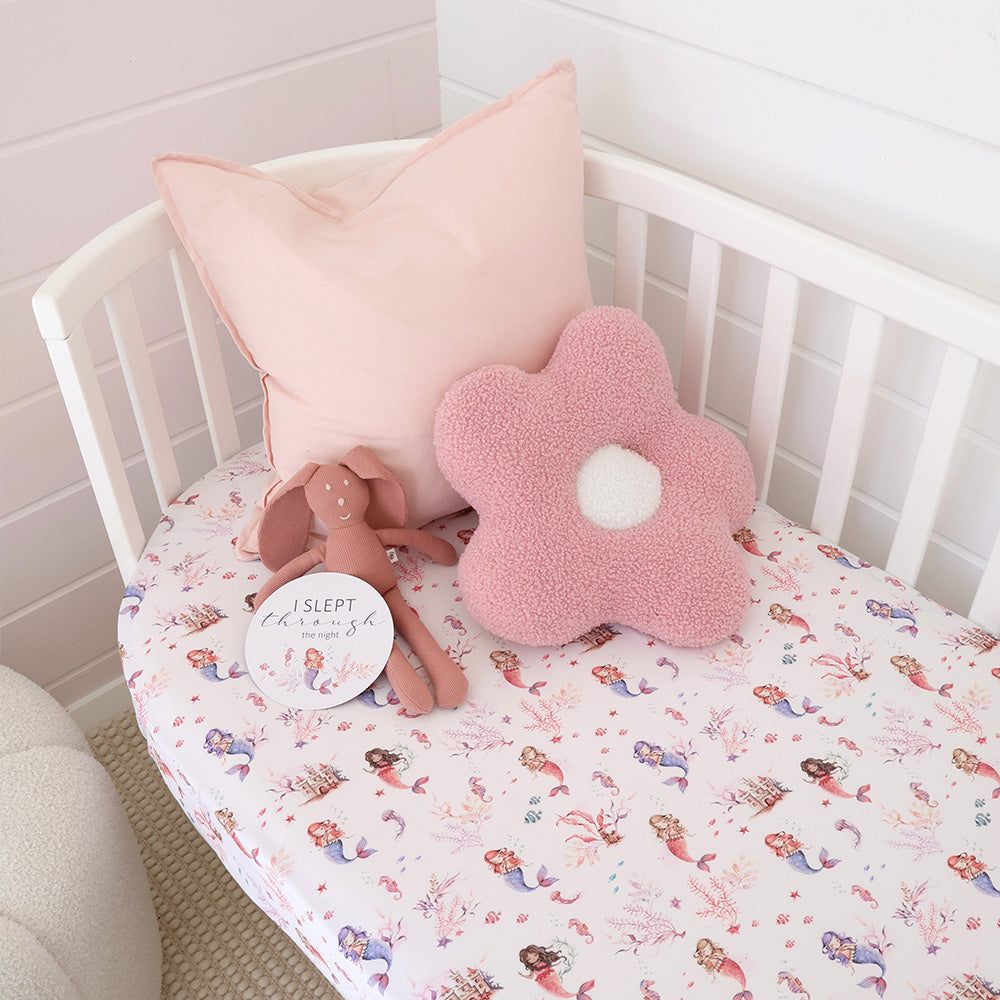 Snuggle Hunny Fitted Cot Sheet - Mermaid