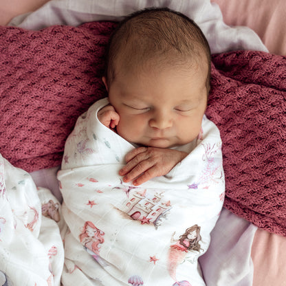 Snuggle Hunny Organic Cotton Muslin Wrap - Mermaid