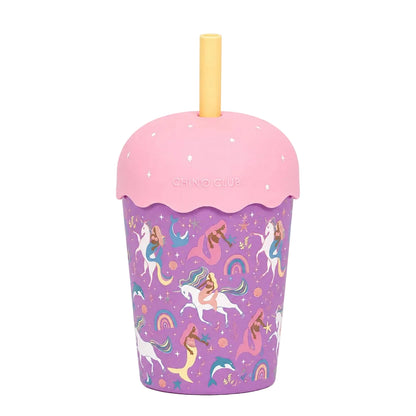 CHINO CLUB MINI SMOOTHIE CUP WITH STRAW | MERMAIDS AND UNICORNS