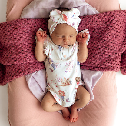 Snuggle Hunny Bodysuit Short Sleeve With Frill - Mermaid