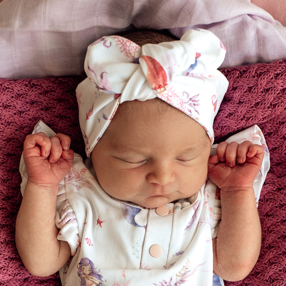 Snuggle Hunny Topknot Headband - Mermaid