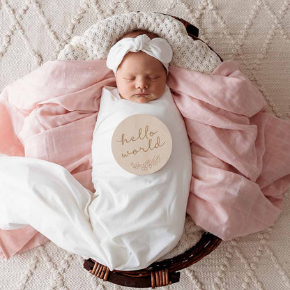 Snuggle Hunny Wooden Milestone Discs | Floral