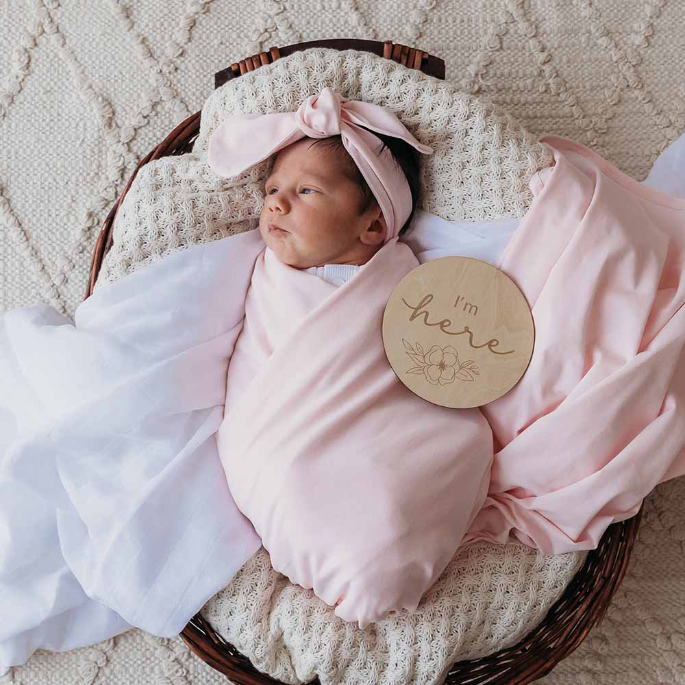 Snuggle Hunny Wooden Milestone Discs | Floral