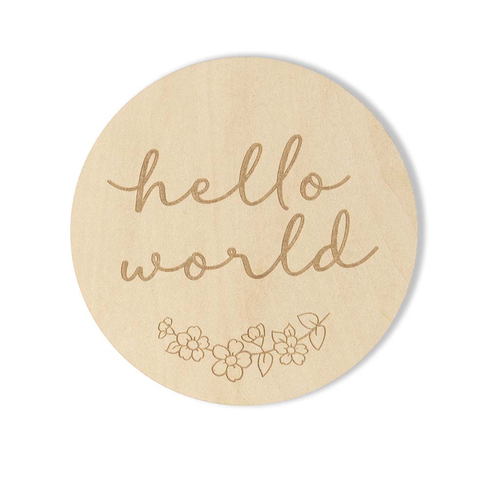 Snuggle Hunny Wooden Milestone Discs | Floral