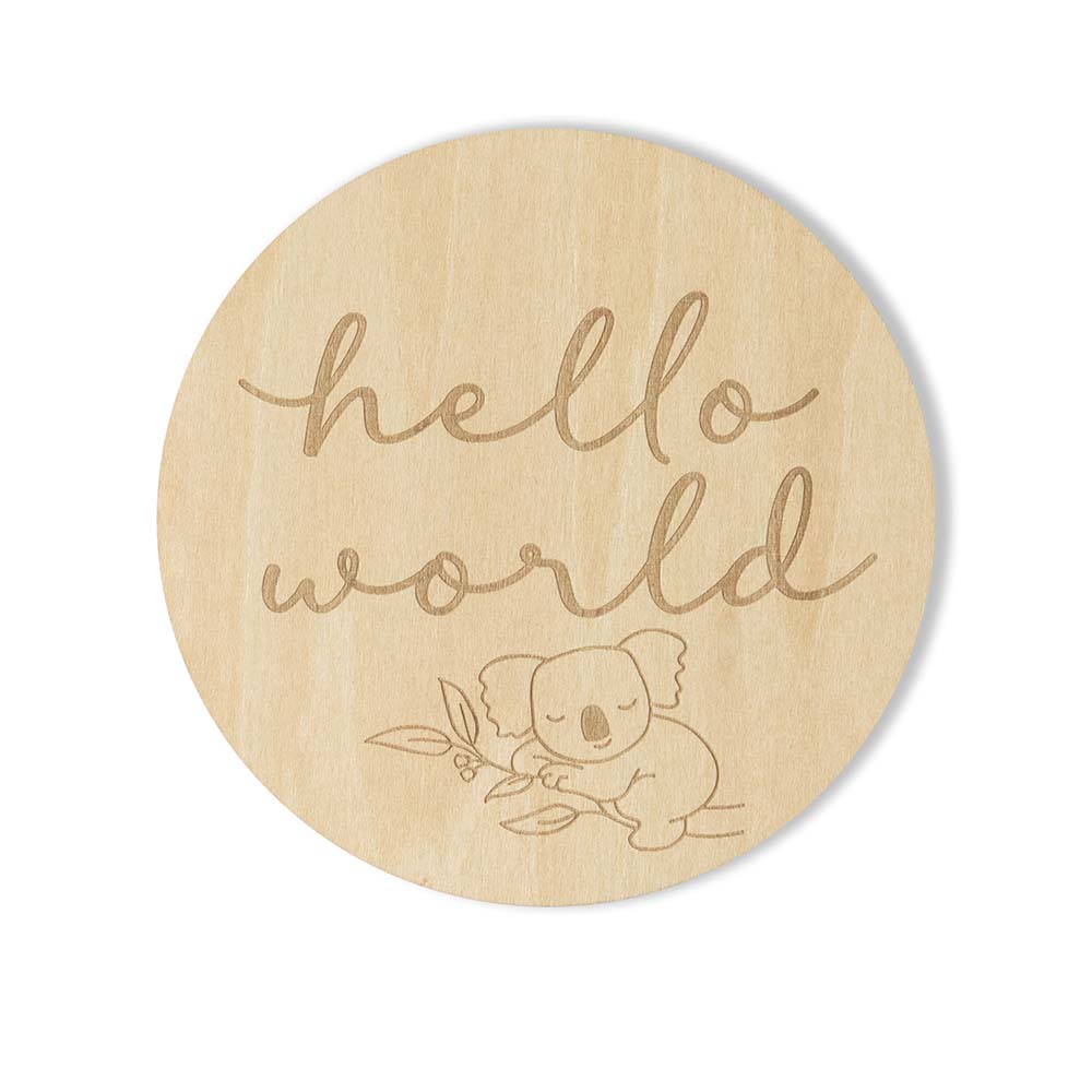 Snuggle Hunny Wooden Milestone Discs - Koala - Angus & Dudley Collections