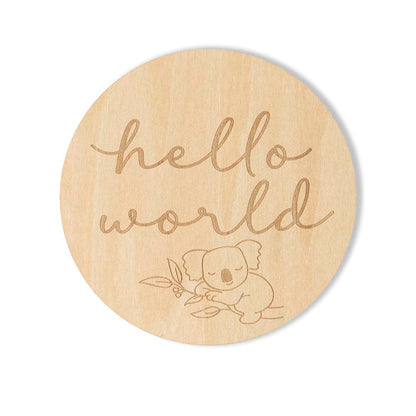 Snuggle Hunny Wooden Milestone Discs - Koala - Angus & Dudley Collections
