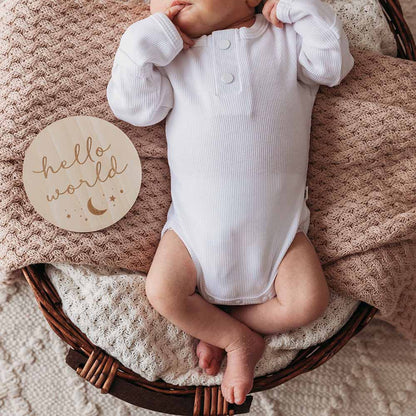 Snuggle Hunny Wooden Milestone Discs | Sun and Moon