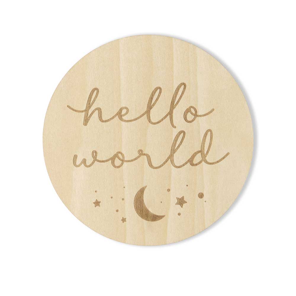 Snuggle Hunny Wooden Milestone Discs | Sun and Moon
