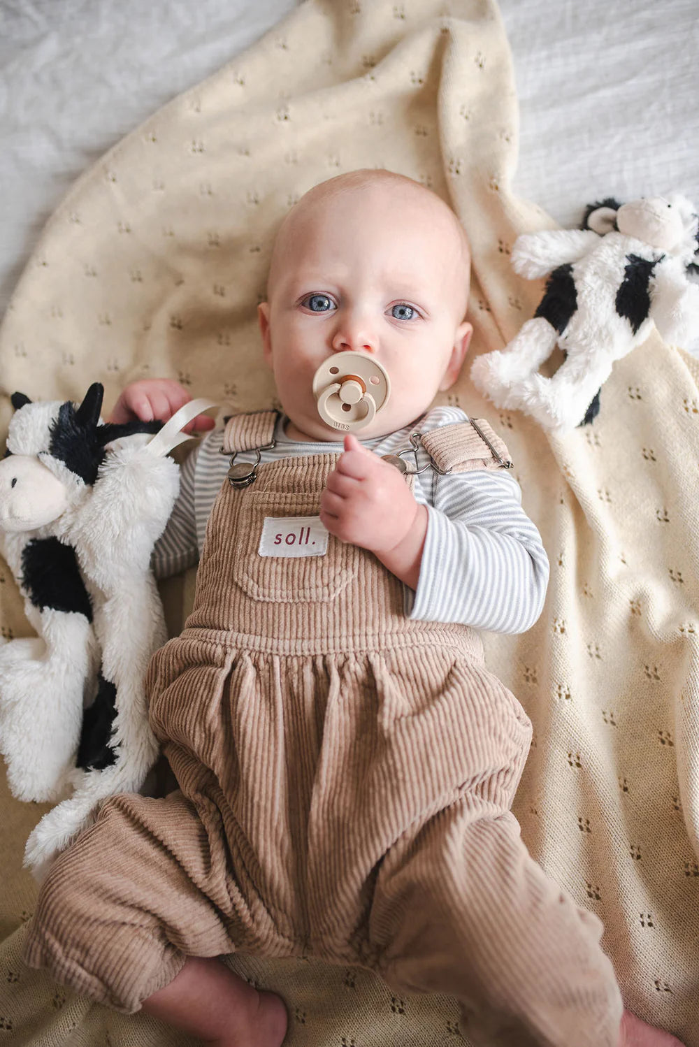 Nana Huchy Mini Rattle - Clover Cow Black