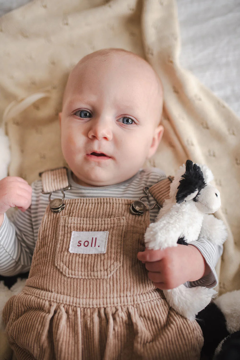 Nana Huchy Mini Rattle - Clover Cow Black