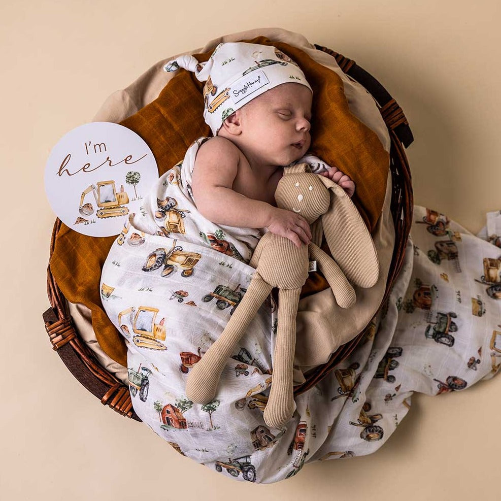 muslin baby wrap - angus and dudley