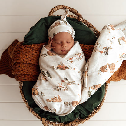 Snuggle Hunny Organic Cotton Muslin Wrap - Bears Picnic