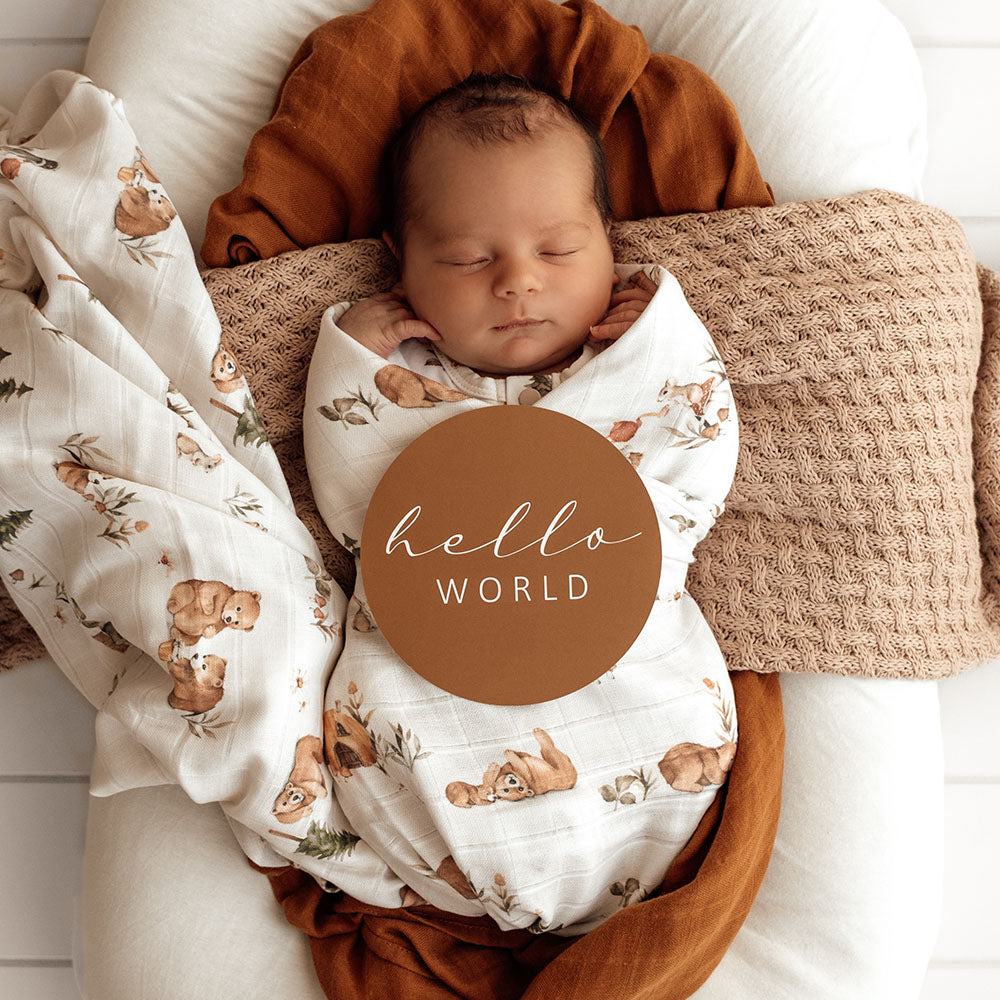 Snuggle Hunny Organic Cotton Muslin Wrap - Bears Picnic