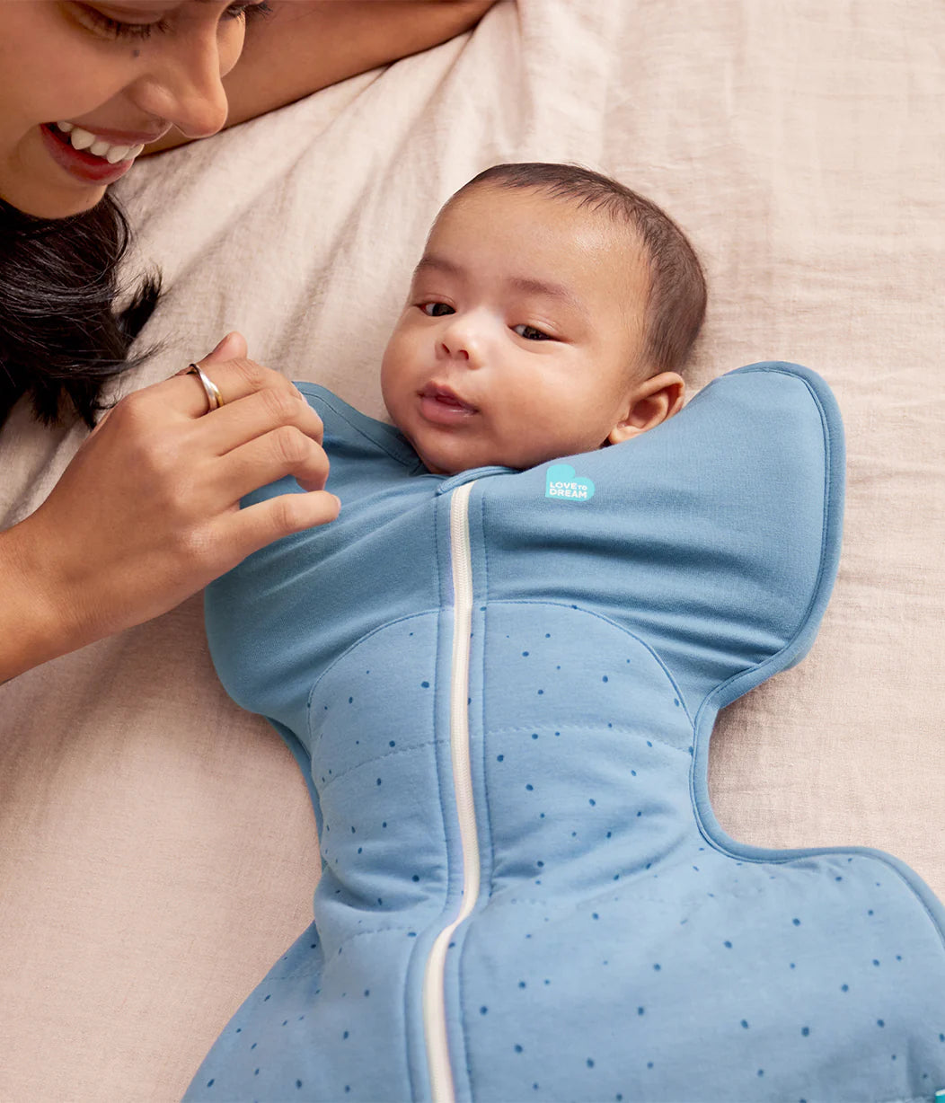 LOVE TO DREAM SWADDLE UP SLEEPING BAG 2.5 TOG | PEBBLES BLUE