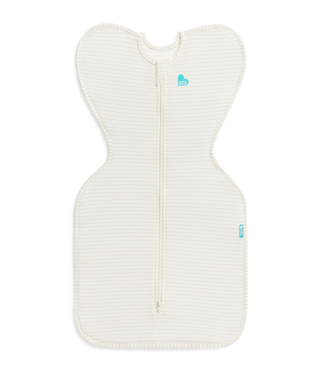 LOVE TO DREAM SWADDLE UP SLEEPING BAG 0.2 TOG | TAN STRIPE