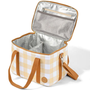 Oioi Maxi Insulated Lunch Bag - Beige Gingham