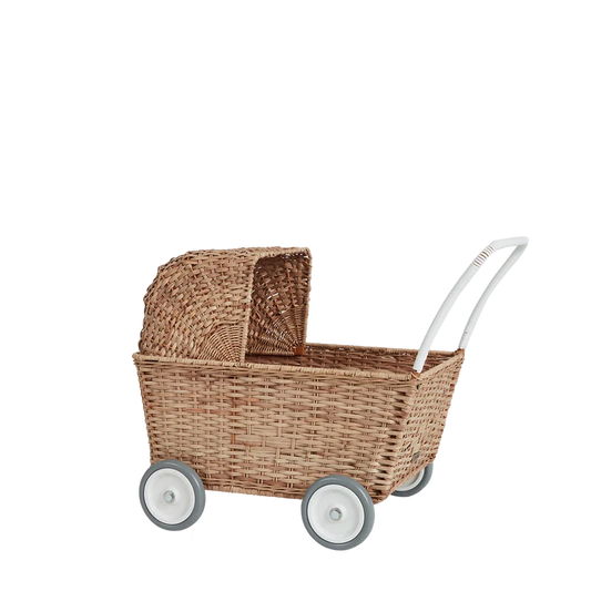 OLLI ELLA RATTAN DOLL'S STROLLEY | NATURAL