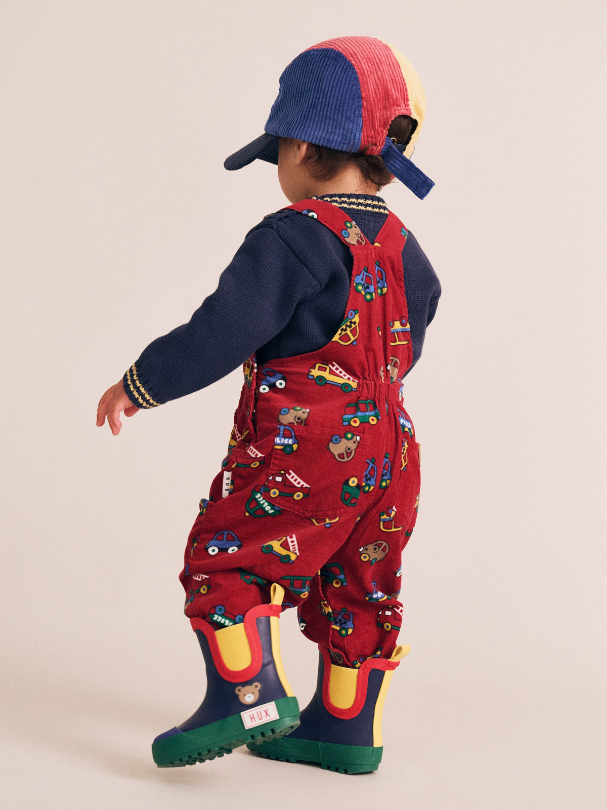 HUXBABY VROOM VROOM CORD OVERALLS