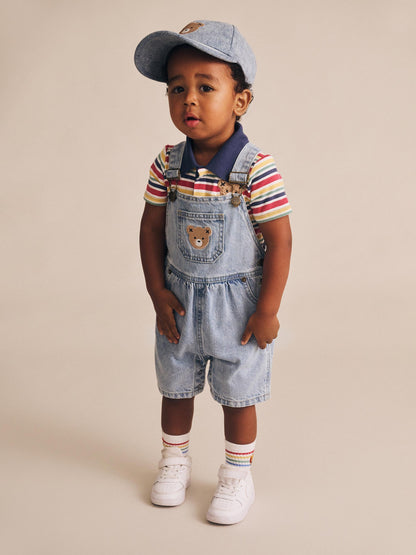 HUXBABY POLO TEE VINTAGE STRIPE