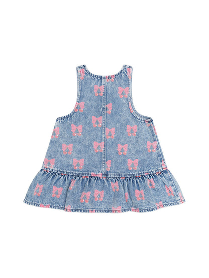 HUXBABY | DREAMY DENIM CHERRY PINAFORE