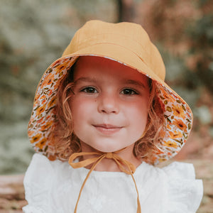 Bedhead Wanderer Linen Bucket Sunhat - Margaret/Maize