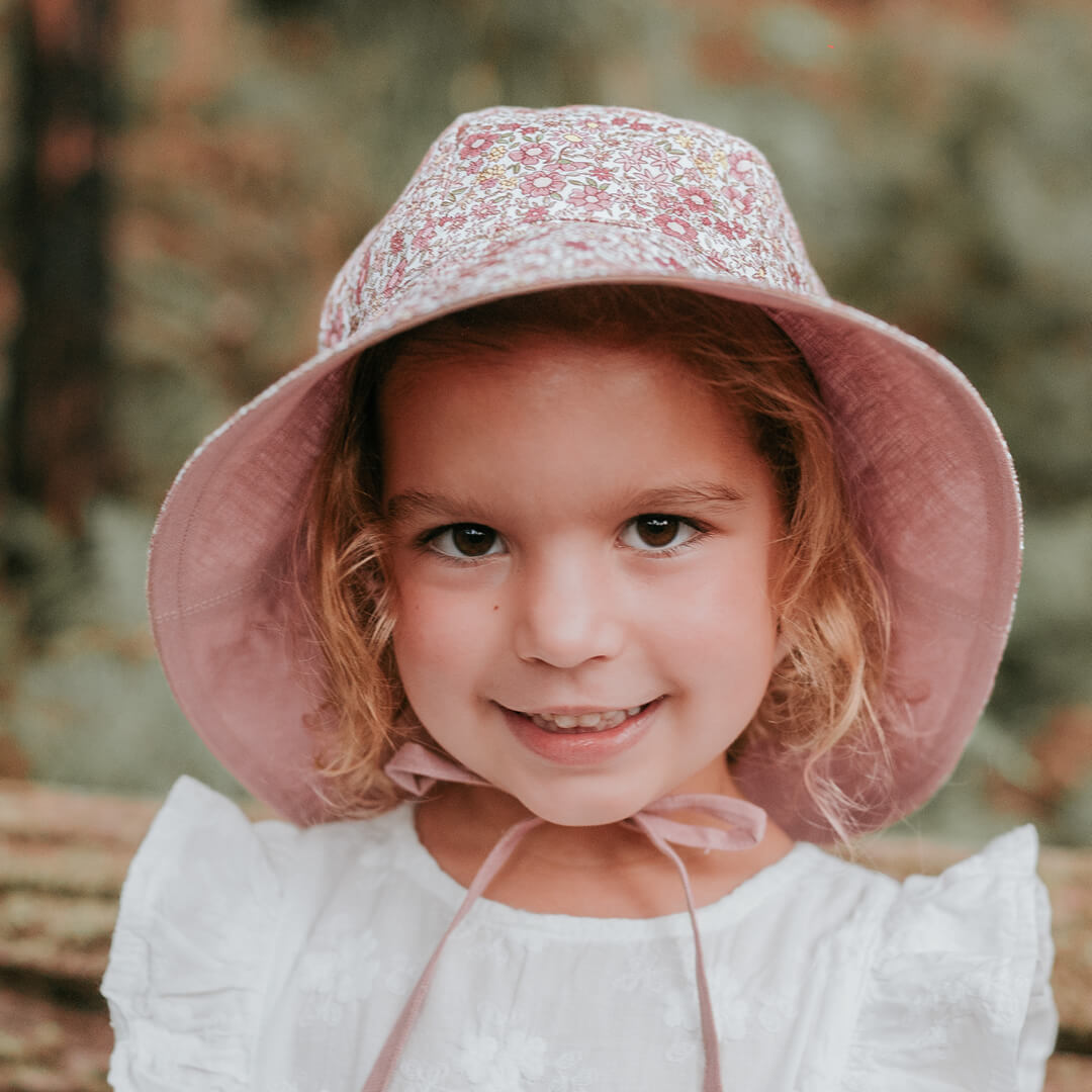 Bedhead Wanderer Linen Bucket Sunhat - Ramble/Rosa