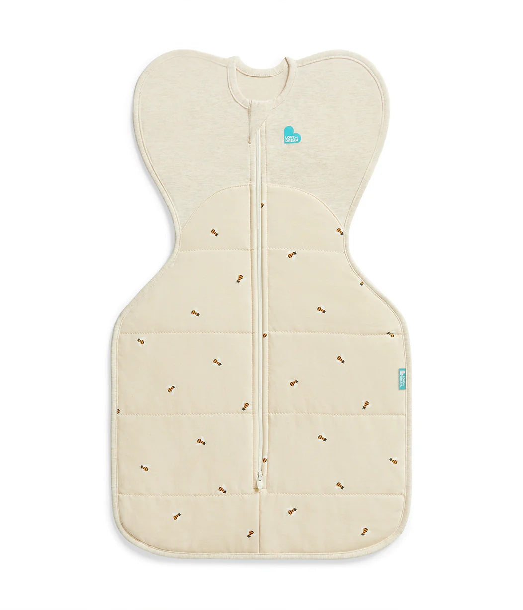 LOVE TO DREAM SWADDLE UP SLEEPING BAG 2.5 TOG | BEES OATMEAL