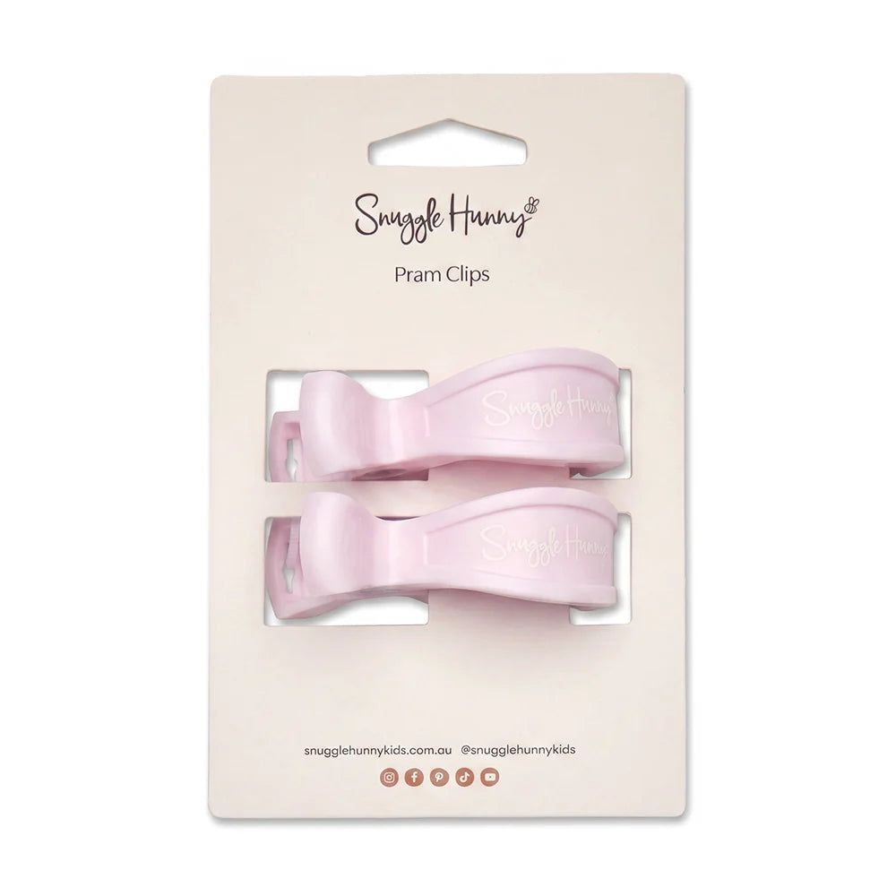 SNUGGLE HUNNY PRAM CLIP PAIR | BABY PINK