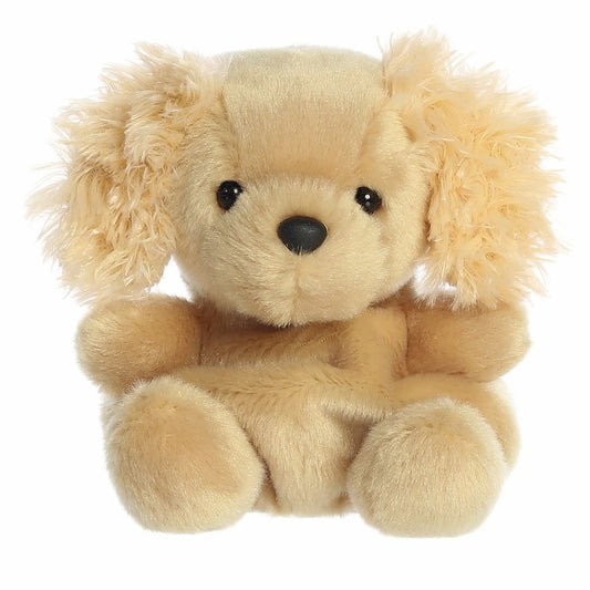 Beige teddy bear on a white background