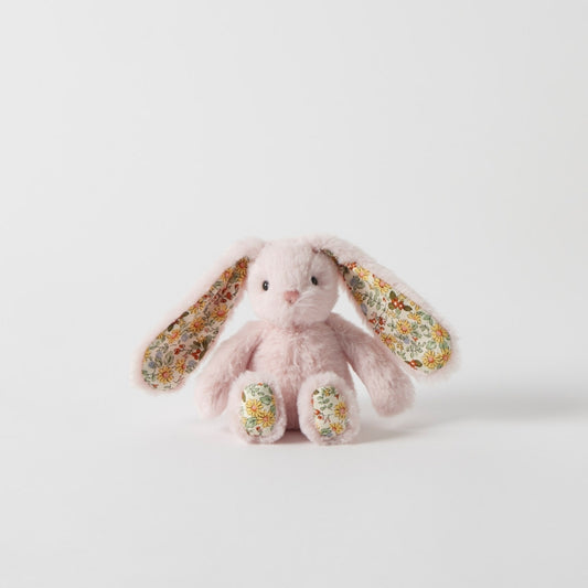 JIGGLE AND GIGGLE BUNNY RATTLE | PINK FLORAL