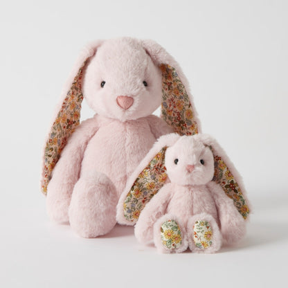 JIGGLE AND GIGGLE MEDIUM SOFT TOY BUNNY | PINK FLORAL
