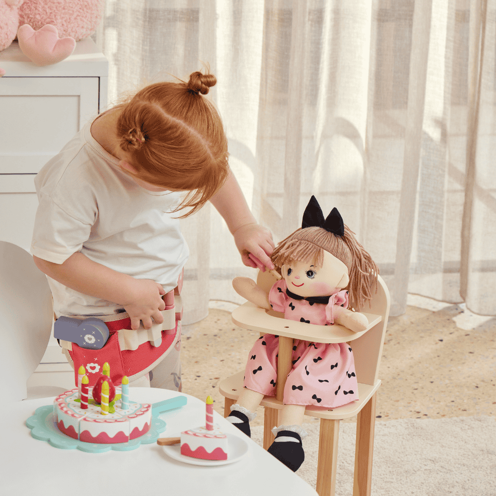 ZOOKABEE WOODEN DOLL'S HIGHCHAIR