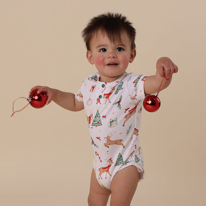 Snuggle Hunny Bodysuit Short Sleeve - Prancer and Friends