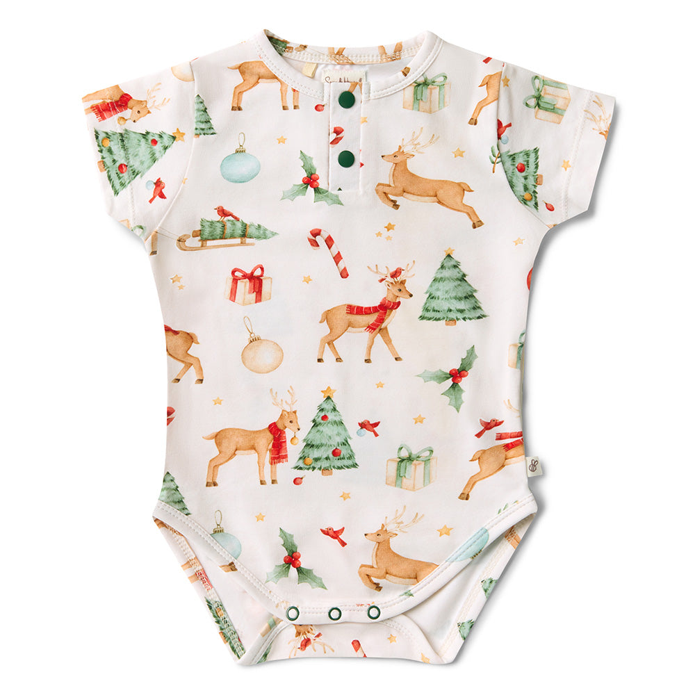 Snuggle Hunny Bodysuit Short Sleeve - Prancer and Friends