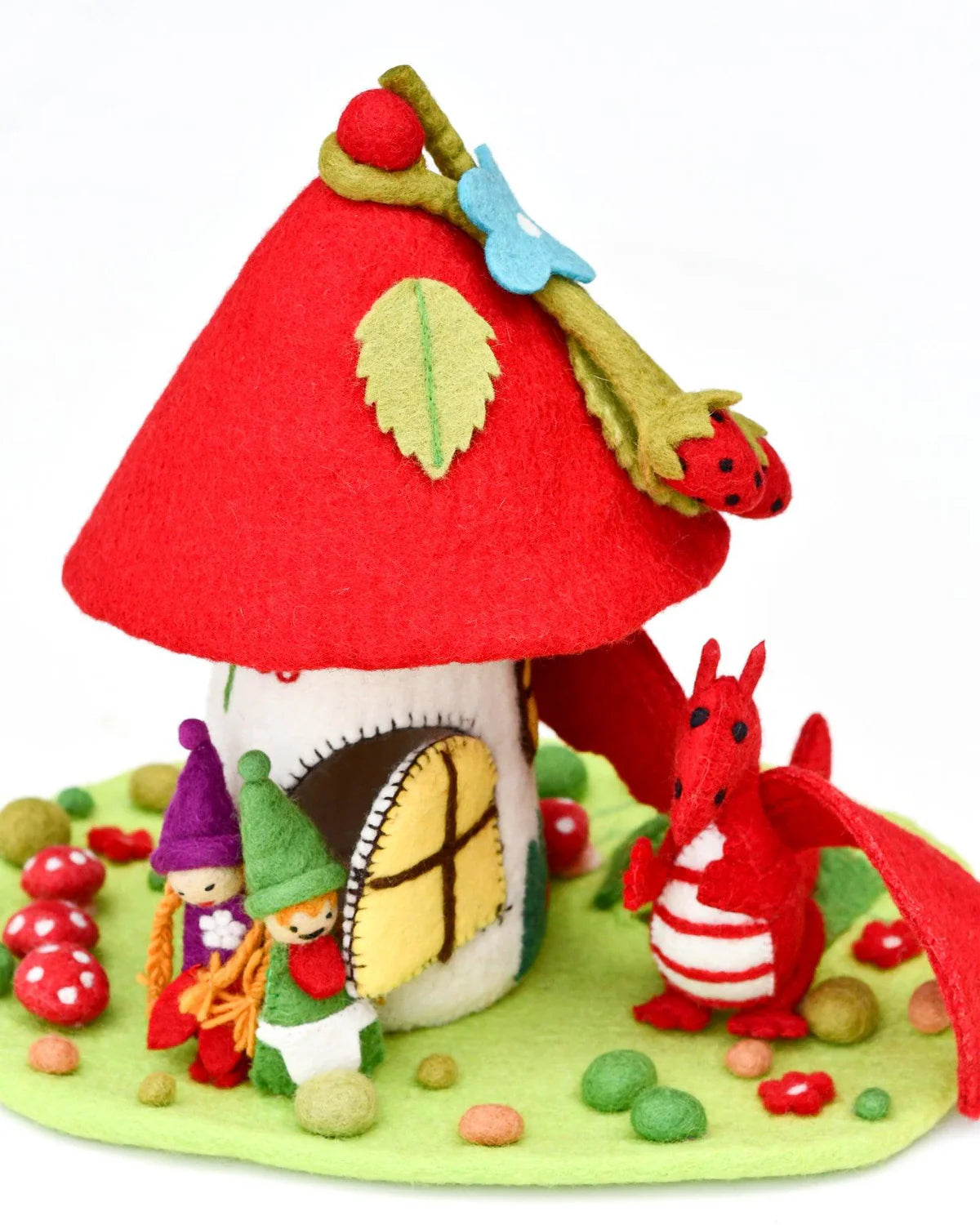 Tara Treasures Fairy and Gnomes House - Red Roof