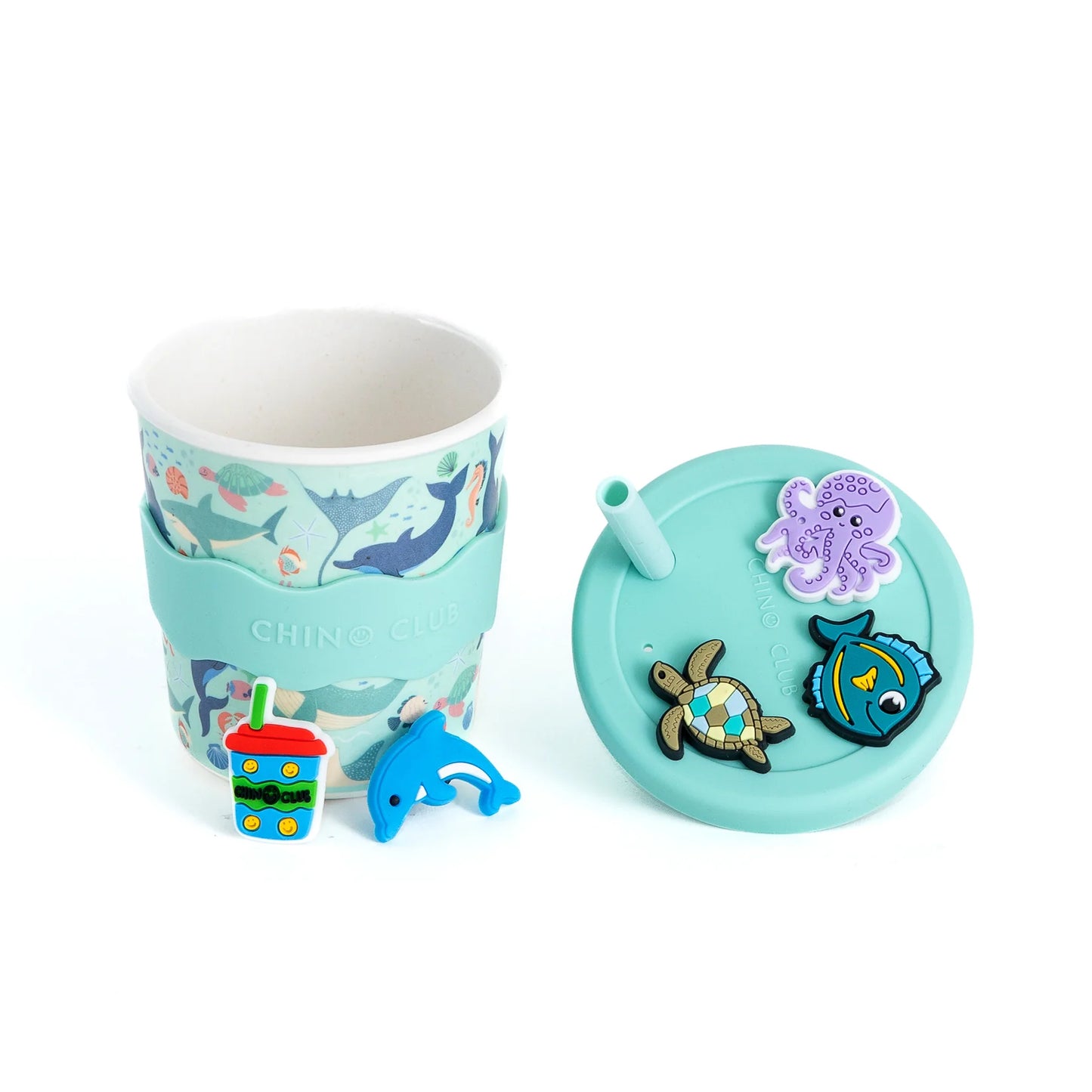 CHINO CLUB CHARM CUP WITH LID | SEA CREATURES