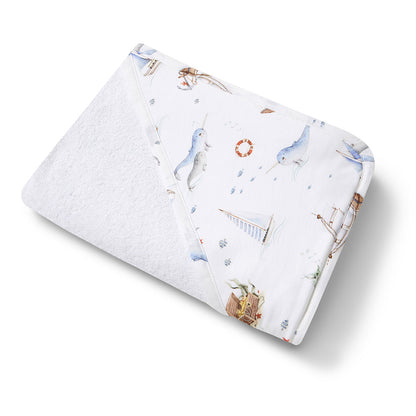 Snuggle Hunny Hooded Organic Cotton Towel | Set Sail