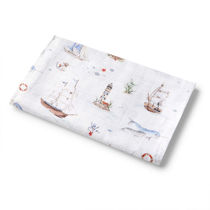Snuggle Hunny Organic Cotton Muslin Wrap | Set Sail
